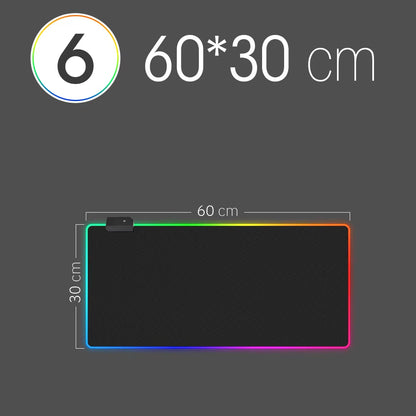 LED Light Mousepad RGB Keyboard Cover Desk-Mat Colorful Surface Mouse Pad Waterproof Multi-Size World Computer Gamer CS Dota