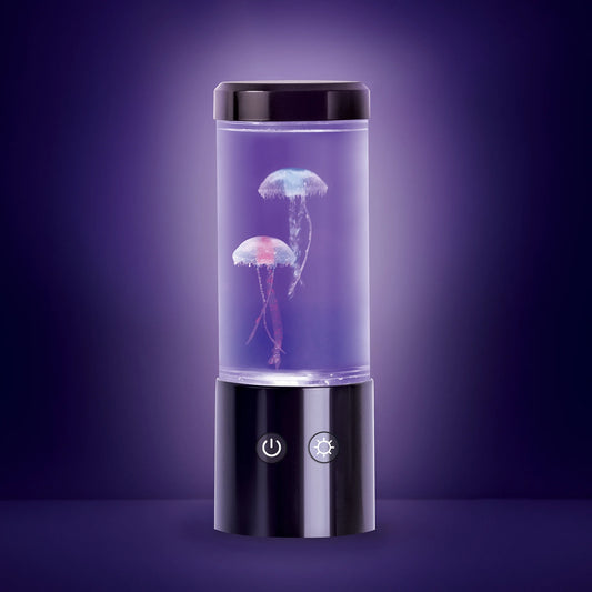 Jellyfish Night Light Lamp Motion & Multicolor Leds - Easy Mode Switching, USB Powered - 9"