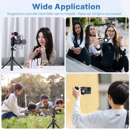 MA35 Phone Selfie Booster Handle Grip Bluetooth Photo Stabilizer Holder with Magsafe Shutter Release Iphone Mobile Stand