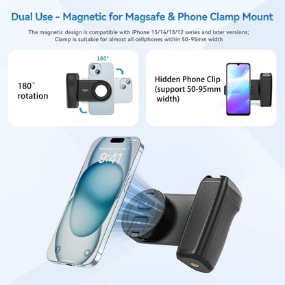 MA35 Phone Selfie Booster Handle Grip Bluetooth Photo Stabilizer Holder with Magsafe Shutter Release Iphone Mobile Stand